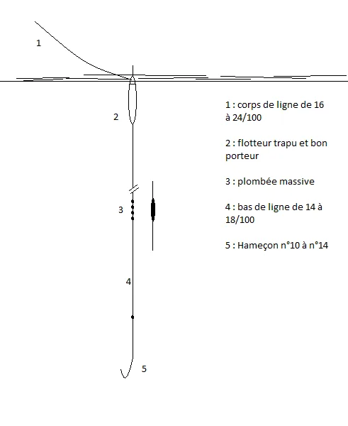 pêche à la ligne flottante