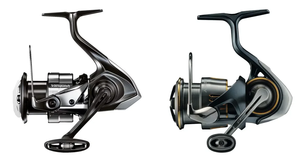 Moulinets Shimano 23 Vanquish et Daiwa 23 Airity LT face a face